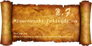 Miserovszki Feliciána névjegykártya